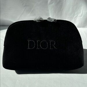 Dior Black Velour Make-Up Bag